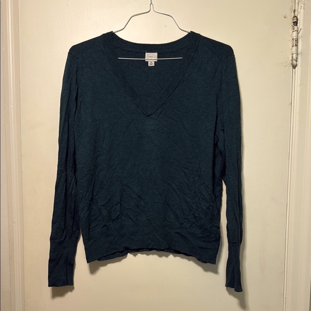 A New Day Teal Knit Sweater